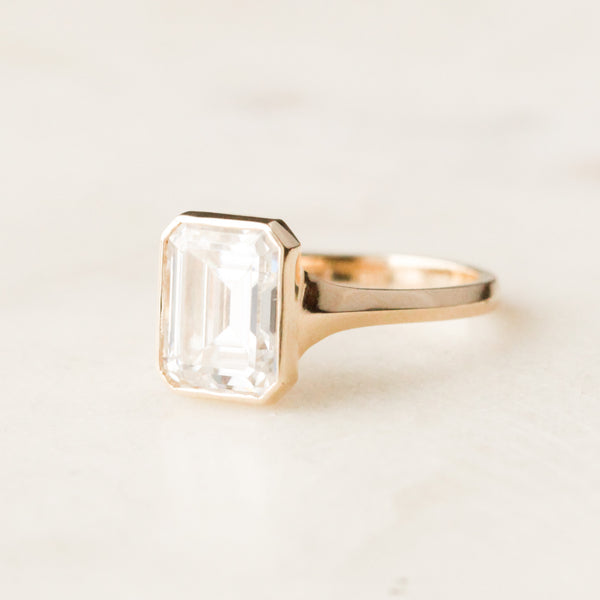 A Fully Custom Emerald Cut Solitaire