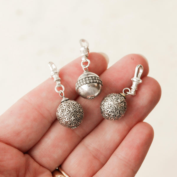 Sterling Swivel Orb Charms