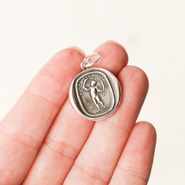 "Peace or War" Intaglio Charm