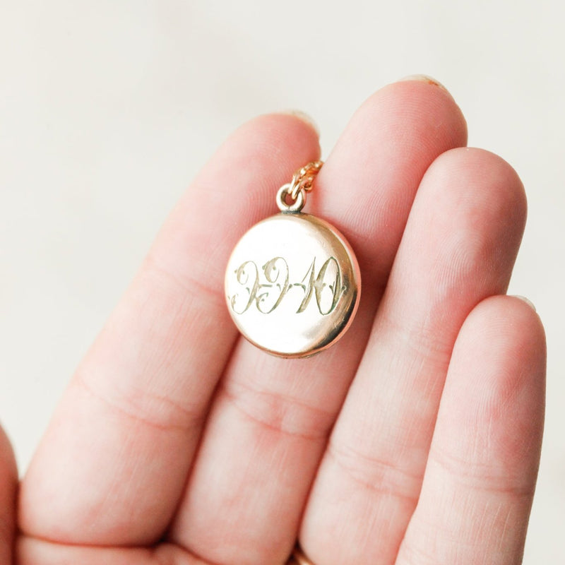 "B" Engraved Locket