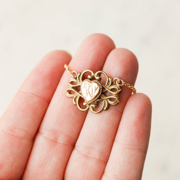 "RW" Heart Pendant