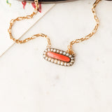 Toulouse Coral + Pearl Pendant