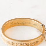 "Bertha" Engraved Victorian Bangle