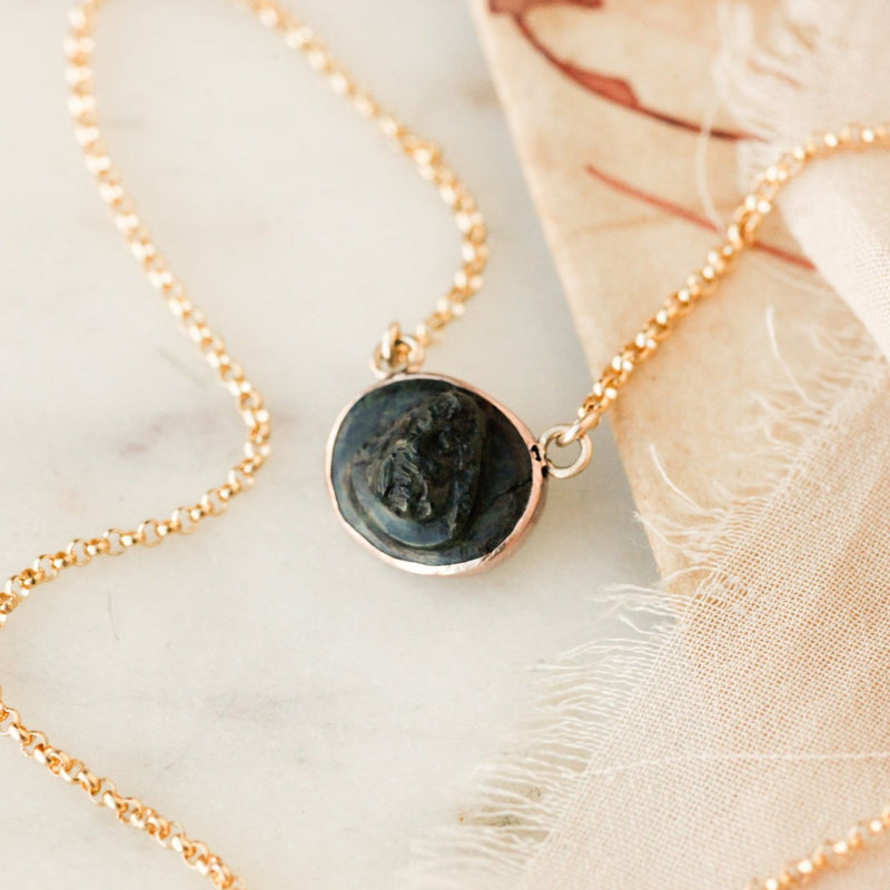 Petite Lava Cameo Pendant