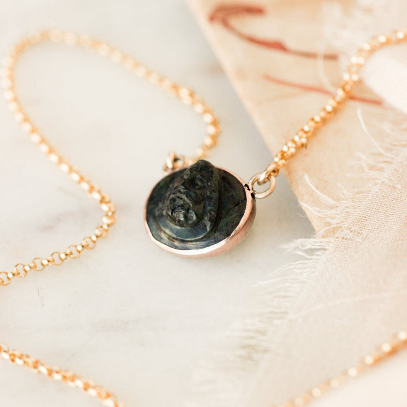 Petite Lava Cameo Pendant