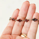 Françoise Bohemian Garnet Bracelet