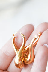 Modern Hugo 14k Gold Earrings