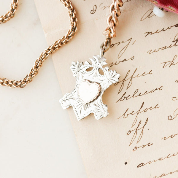 Prudence Silver Heart Necklace