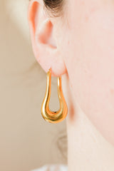 Modern Hugo 14k Gold Earrings