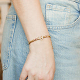 Evelyne Ruby + Pearl Horseshoe Bracelet