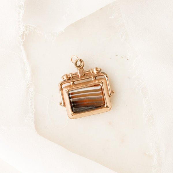 Agate Locomotive Charm