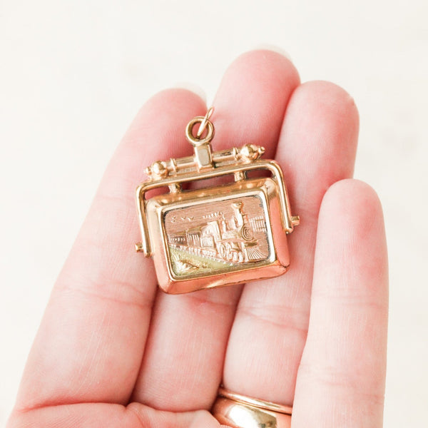 Agate Locomotive Charm