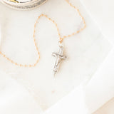 Antique Hidden Compartment Cross Pendant