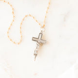 Antique Hidden Compartment Cross Pendant