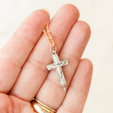 Antique Hidden Compartment Cross Pendant