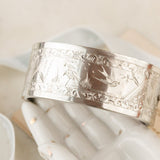 Flora and Fauna Silver Bangle