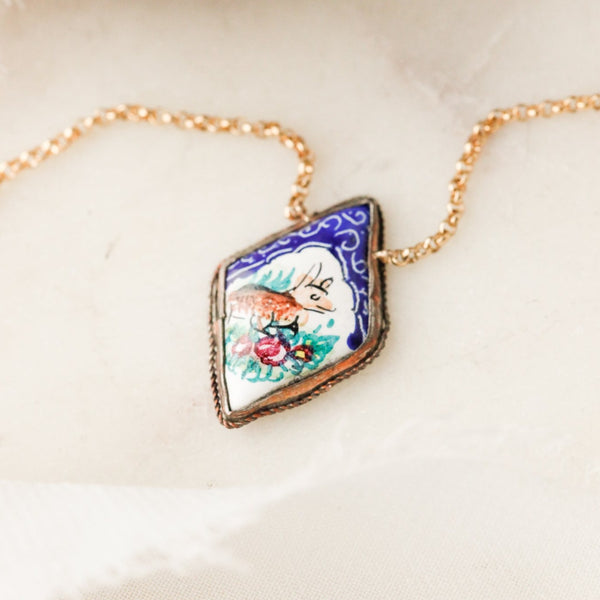 Lashe Enameled Pendant