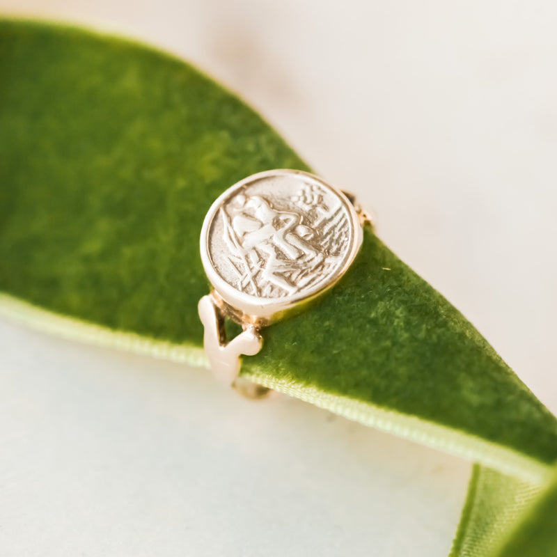 Gold Saint Christopher Ring – Glen & Effie