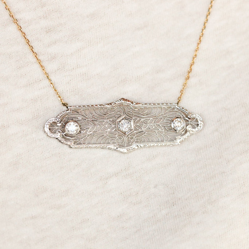 Dauphin Deco Diamond Pendant