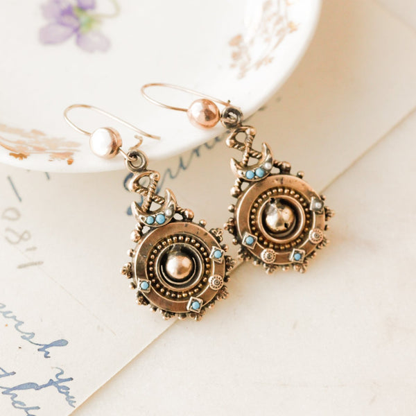 Camino Turquoise + Pearl Earrings