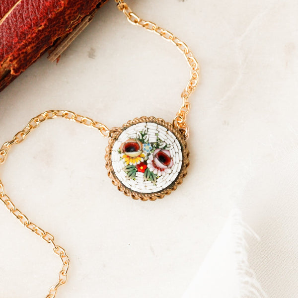 Floral Micromosiac Pendant