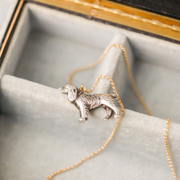 Sterling Spaniel Pendant