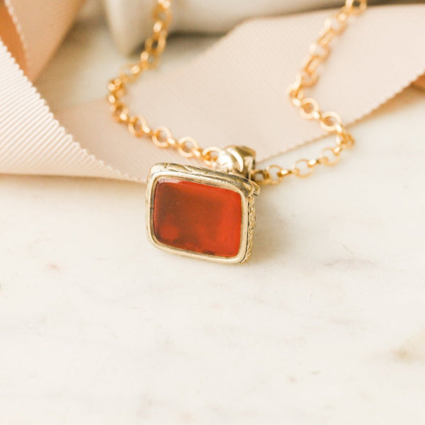 Tallulah Carnelian Fob Necklace