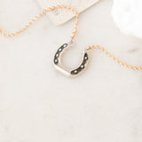 Lucky Silver Horseshoe Pendant