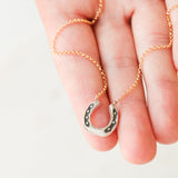 Lucky Silver Horseshoe Pendant