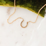 Petite Lucky 7 Horseshoe Pendant