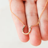 Petite Lucky 7 Horseshoe Pendant