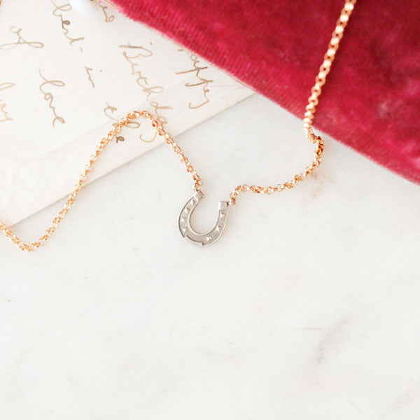 Petite Silver Horseshoe Pendant