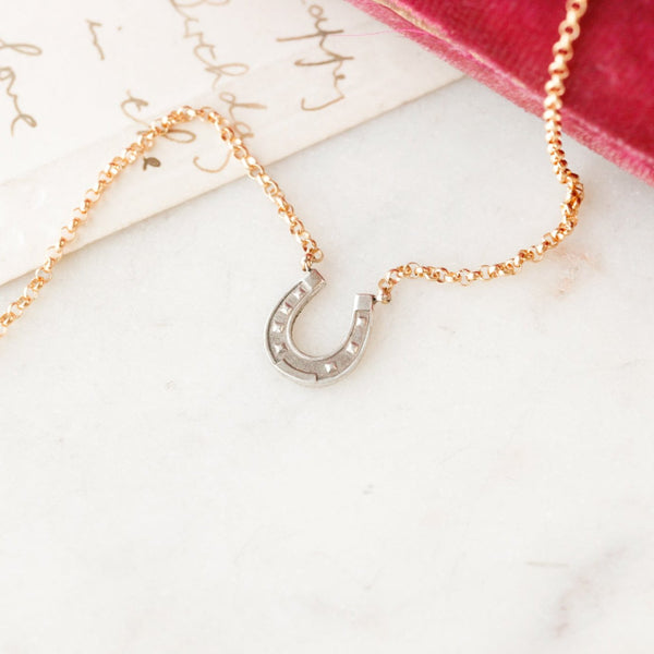 Petite Silver Horseshoe Pendant