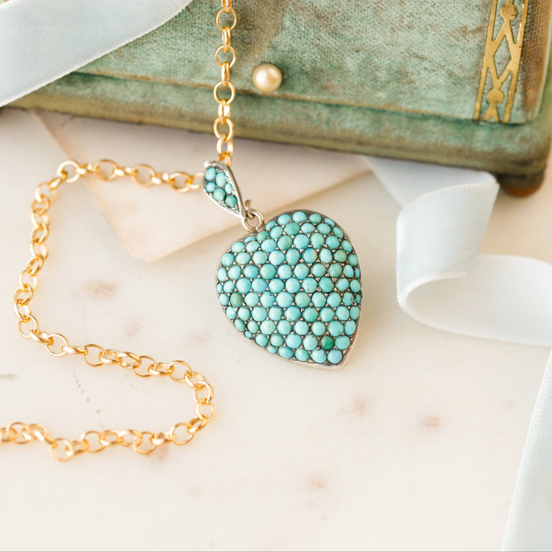Lorrie Turquoise Heart Pendant