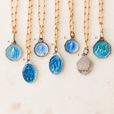 Petite Enameled Saint Pendants