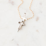 Antique Hidden Compartment Cross Pendant